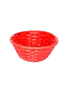 CESTINO 02879 ROSSO ROTONDO 20X8CM BAMBOO