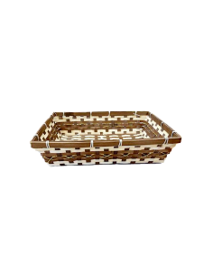 CESTO 38155 RETTANGOLARE MIELE 38X30X9CM BAMBOO