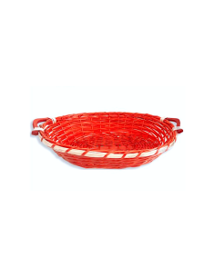 CESTO 72441 LUSSO VIMINI ROSSO 65X45X15CM