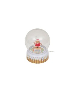 PALLA DI NEVE PAN DI ZENZERO 13X18CM 5LED MUSICA E MOVIMENTO
