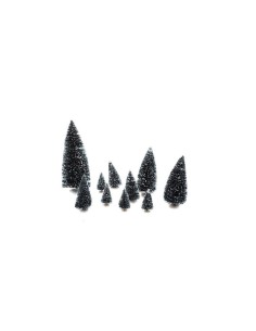 SET 10 ALBERI ABETE VERDE PER DECORAZIONE