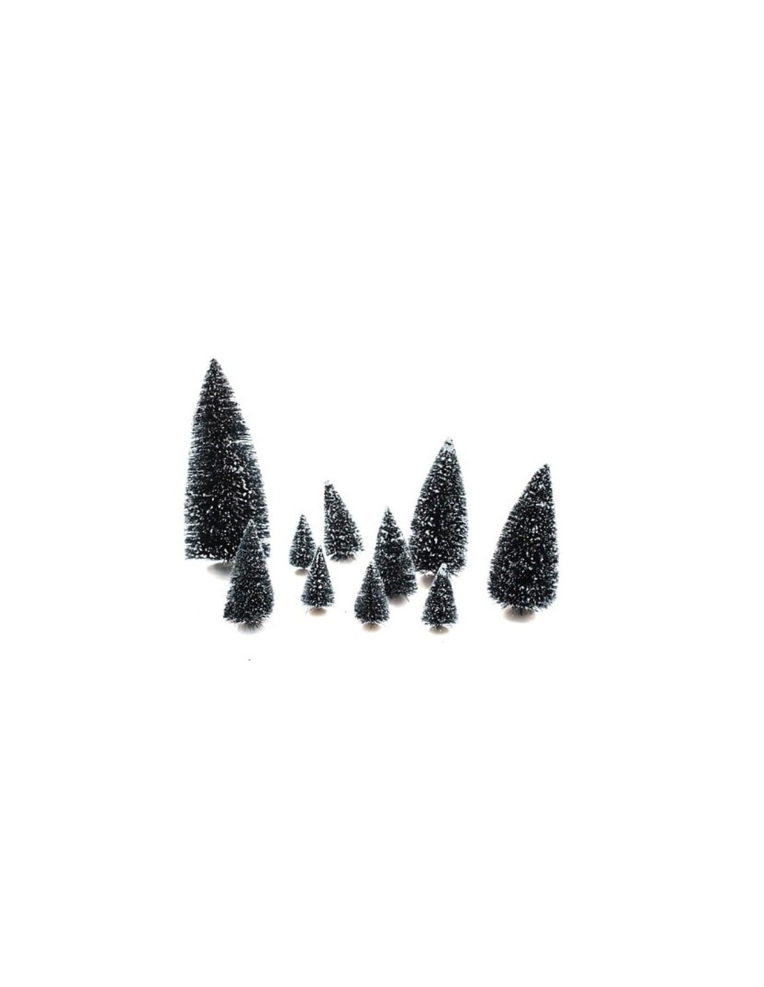 SET 10 ALBERI ABETE VERDE PER DECORAZIONE