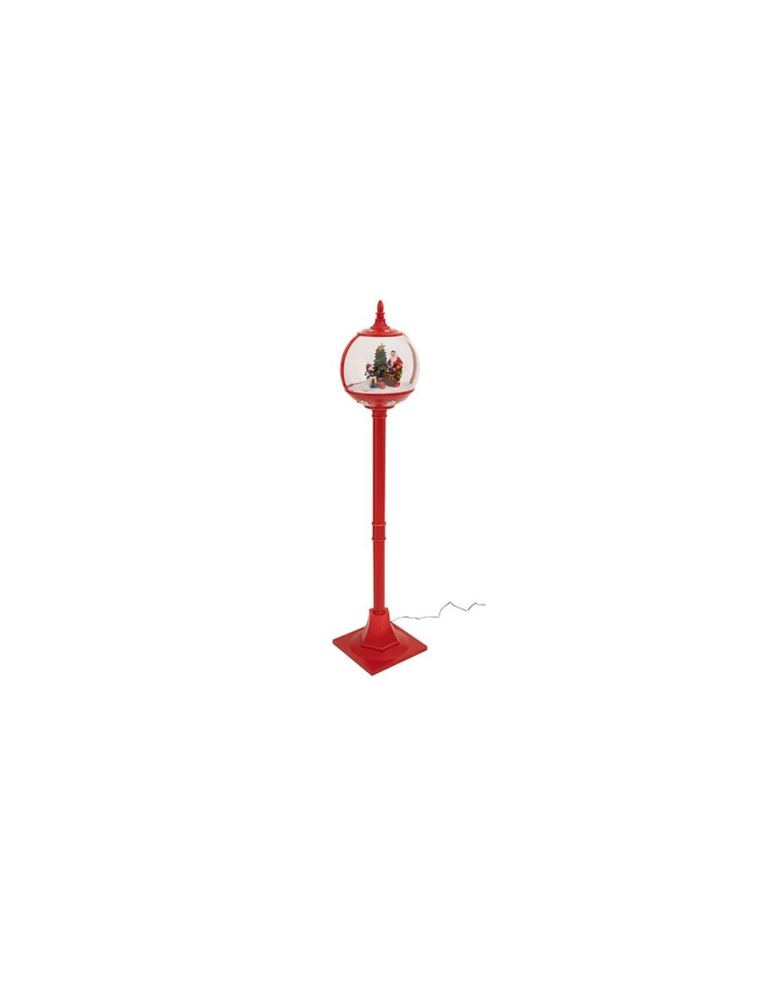 LAMPIONE PLASTICA ROSSO 30X150CM CON SCENARIO NATALIZIO E 30LED
