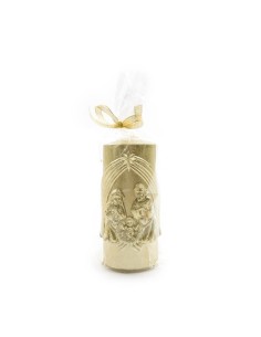 CANDELA PILLAR PRESEPE ORO 7X15CM