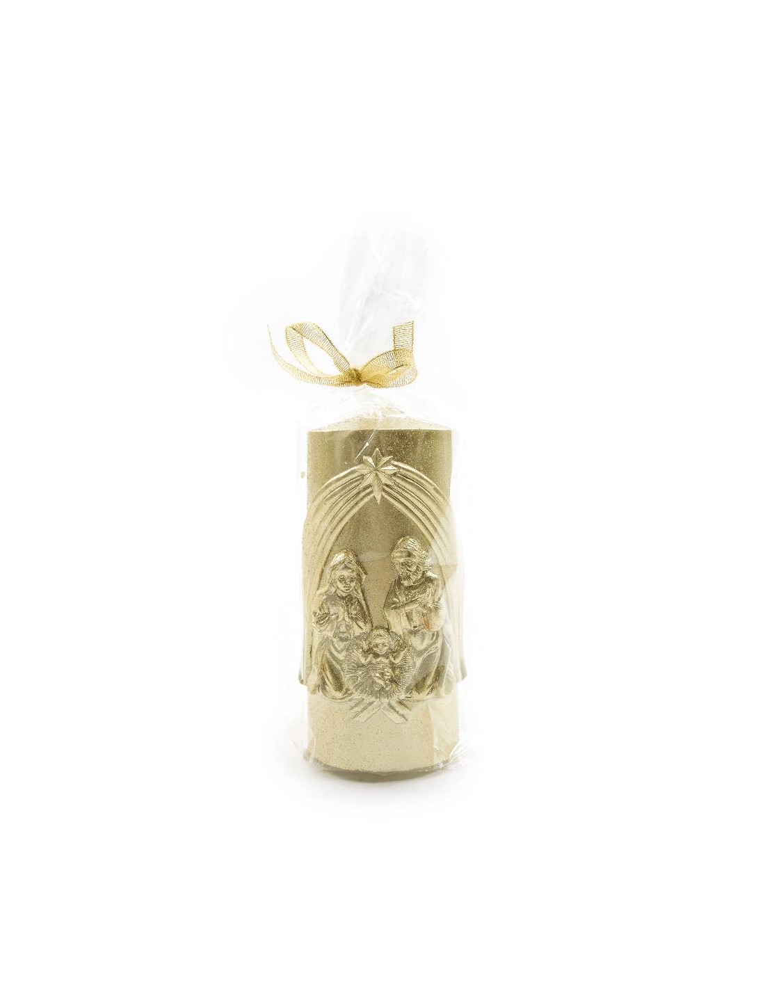 CANDELA PILLAR PRESEPE ORO 7X15CM