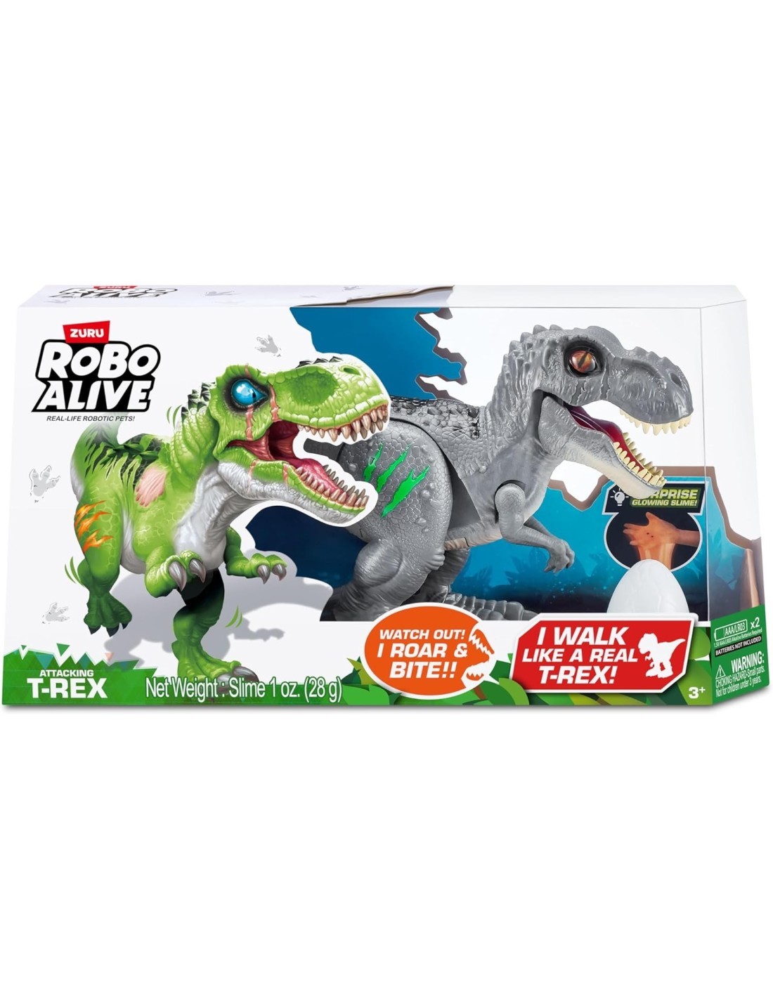 ROBO ALIVE T-REX  DINOSAURO ELETTRONICO CON SLIME