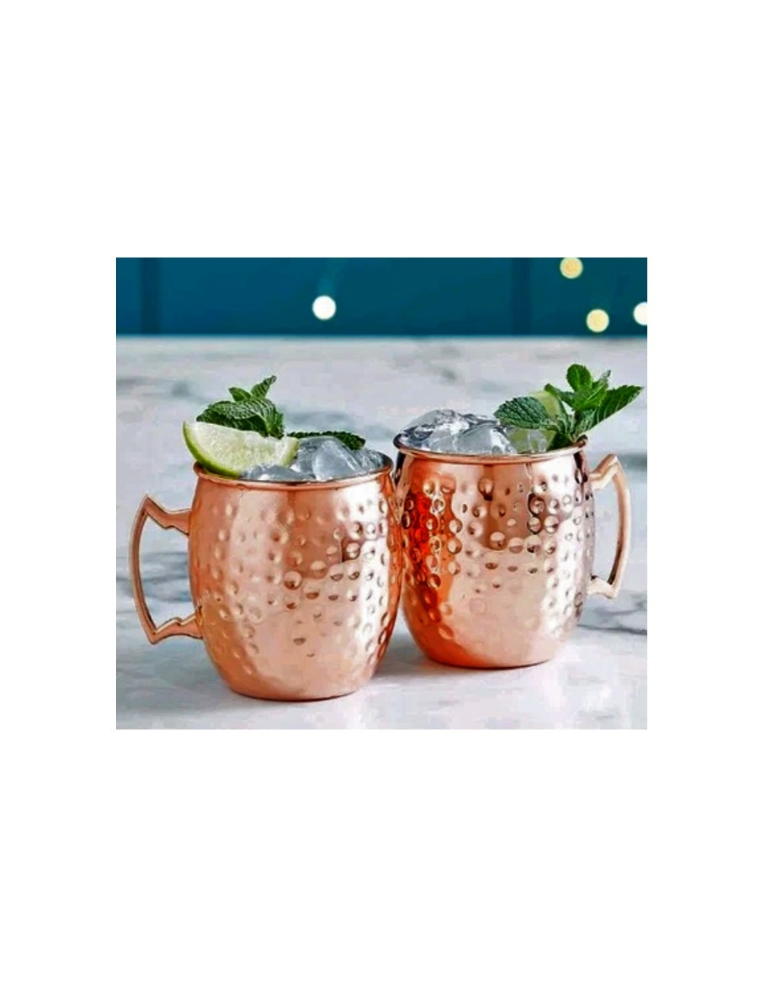 Set 2 bicchieri Moscow Mule in acciaio inox 47 cl