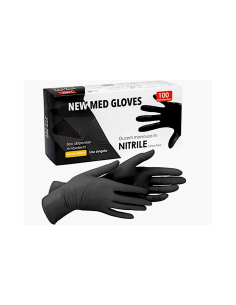 CONF 100 GUANTI NITRILE MIS.XL NERO