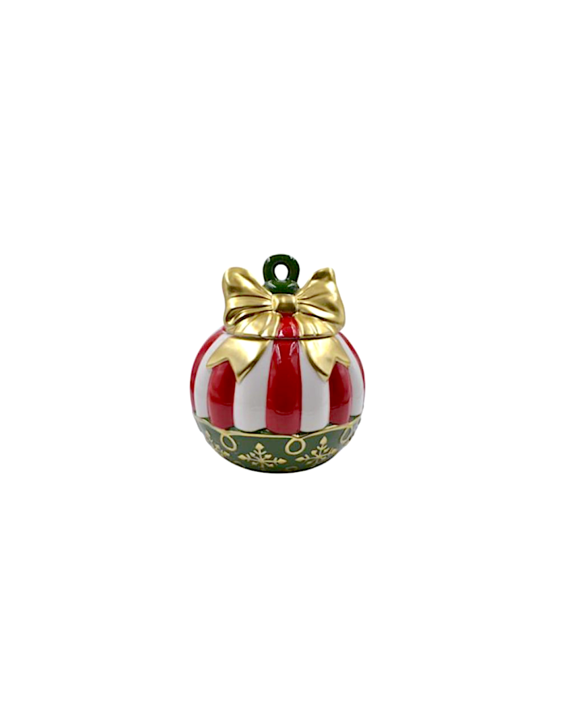 BARATTOLO SFERA CERAMICA 19X22CM SANTA CLAUS