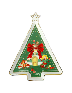 84566 VASSOIETTO ELFOMAGIA ALBERO CON STELLA