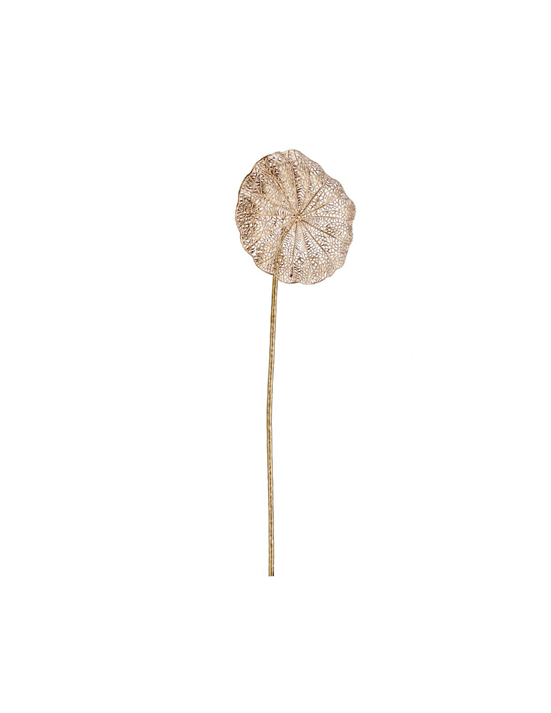 Foglia di loto di Natale Howell oro H55cm decorazione elegante, ramo artificiale in PE e fil di ferro