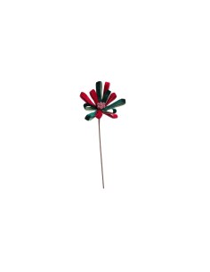 Poinsettia Ertemios di Natale rosso verde 25x50h, stella natalizia velluto elegante per alberi e decorazioni