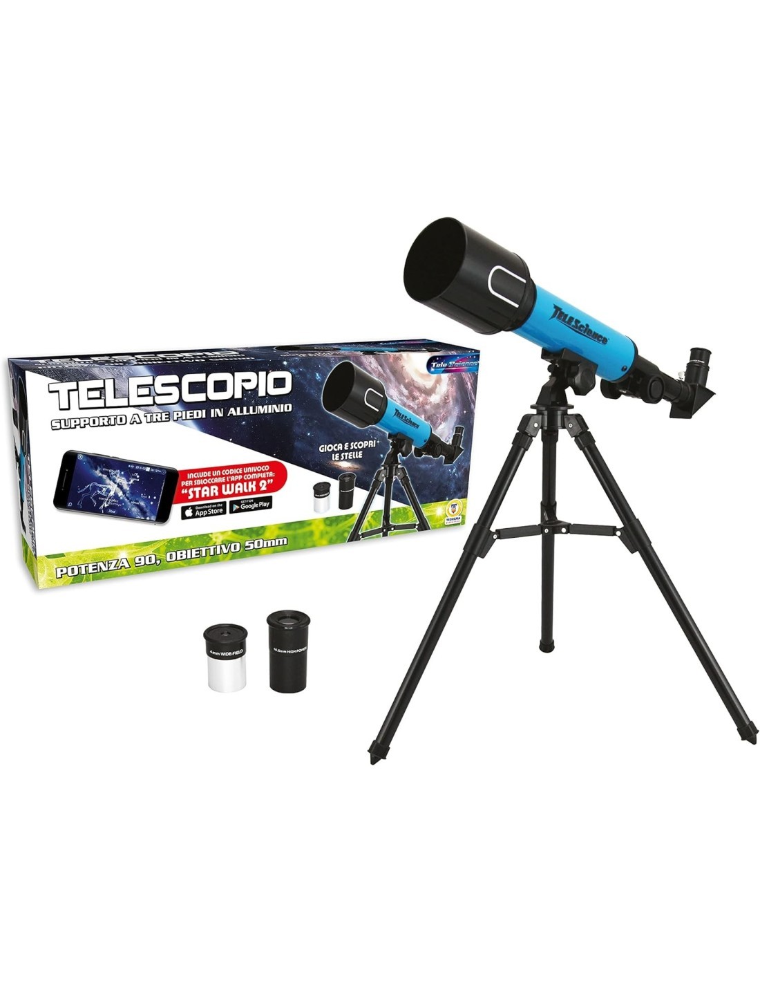 PLASTIART 74211 TELESCOPIO ASTRONOMICO POTENZA 90 su TreG Ingrosso