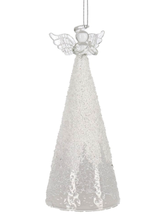 PENDENTE CHEERY VETRO ANGELO TRASPARENTE 19CM
