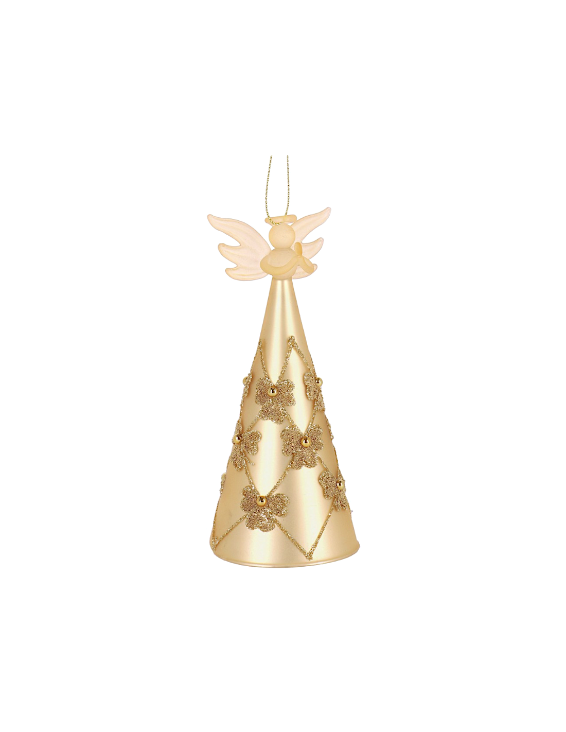 PENDENTE FLOCK VETRO ANGELO CHAMPAGNE 16CM