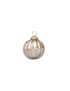Sfera in vetro Daring oro lucido Ø10cm, decorazione natalizia elegante, addobbo raffinato per albero di Natale e ambienti