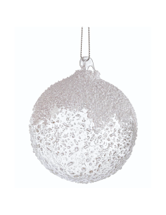 Sfera di Natale Cheery Vetro 8cm Trasparente – La Magia di Natale a casa tua