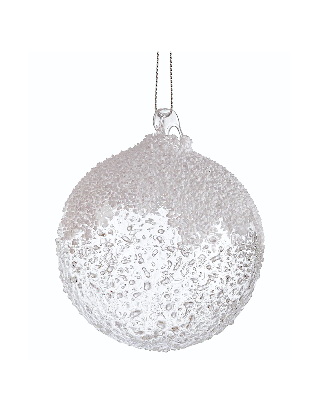 Sfera di Natale Cheery Vetro 8cm Trasparente – La Magia di Natale a casa tua