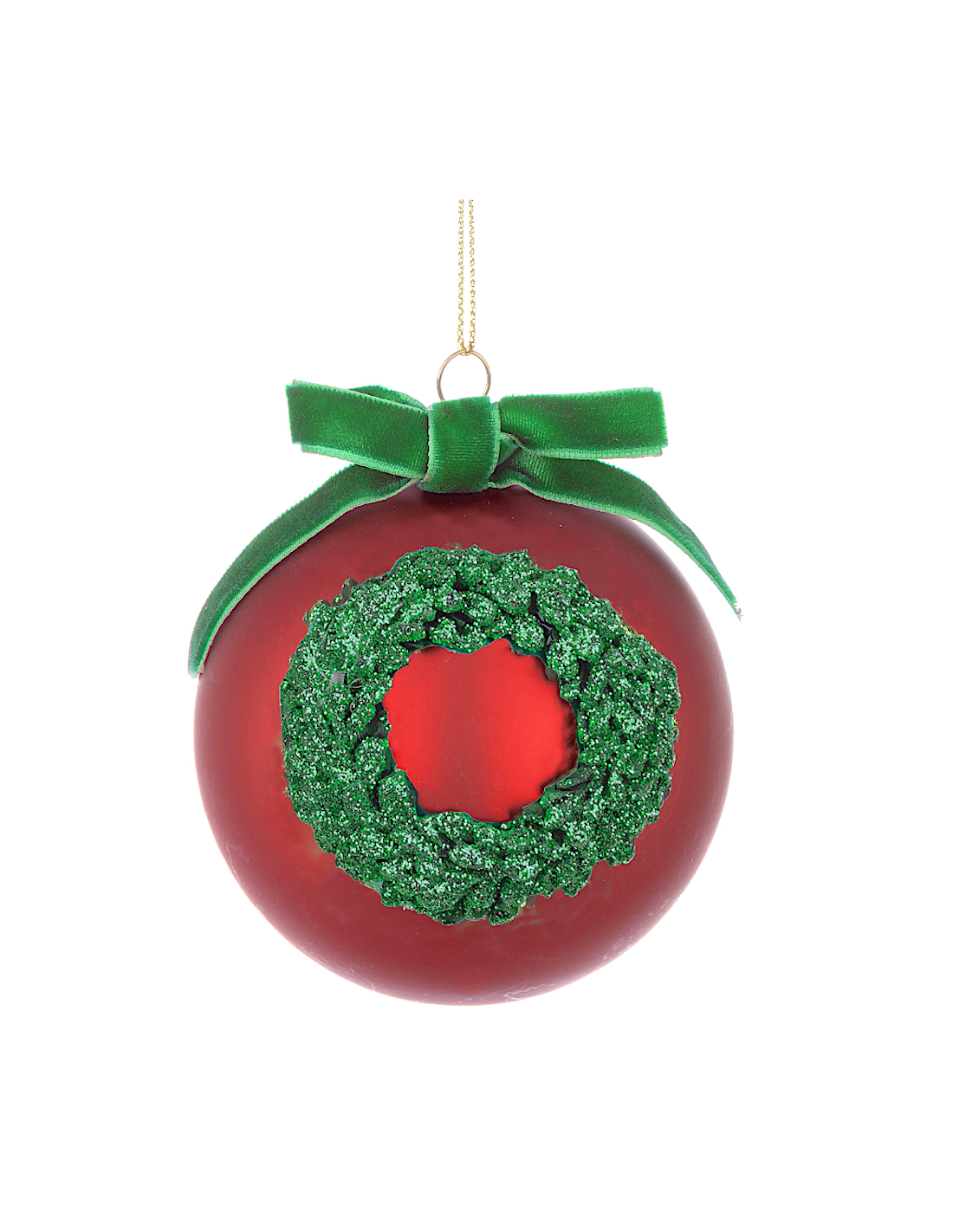 Sfera di Natale Corona Vetro 8cm – La Magia di Natale a casa tua