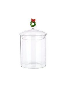 BARATTOLO ASTREA VETRO 10X16CM CON CORONA