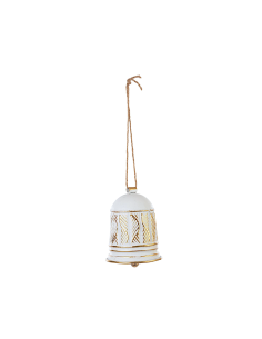 CAMPANA VITTORIA METALLO 14CM BIANCO/ORO