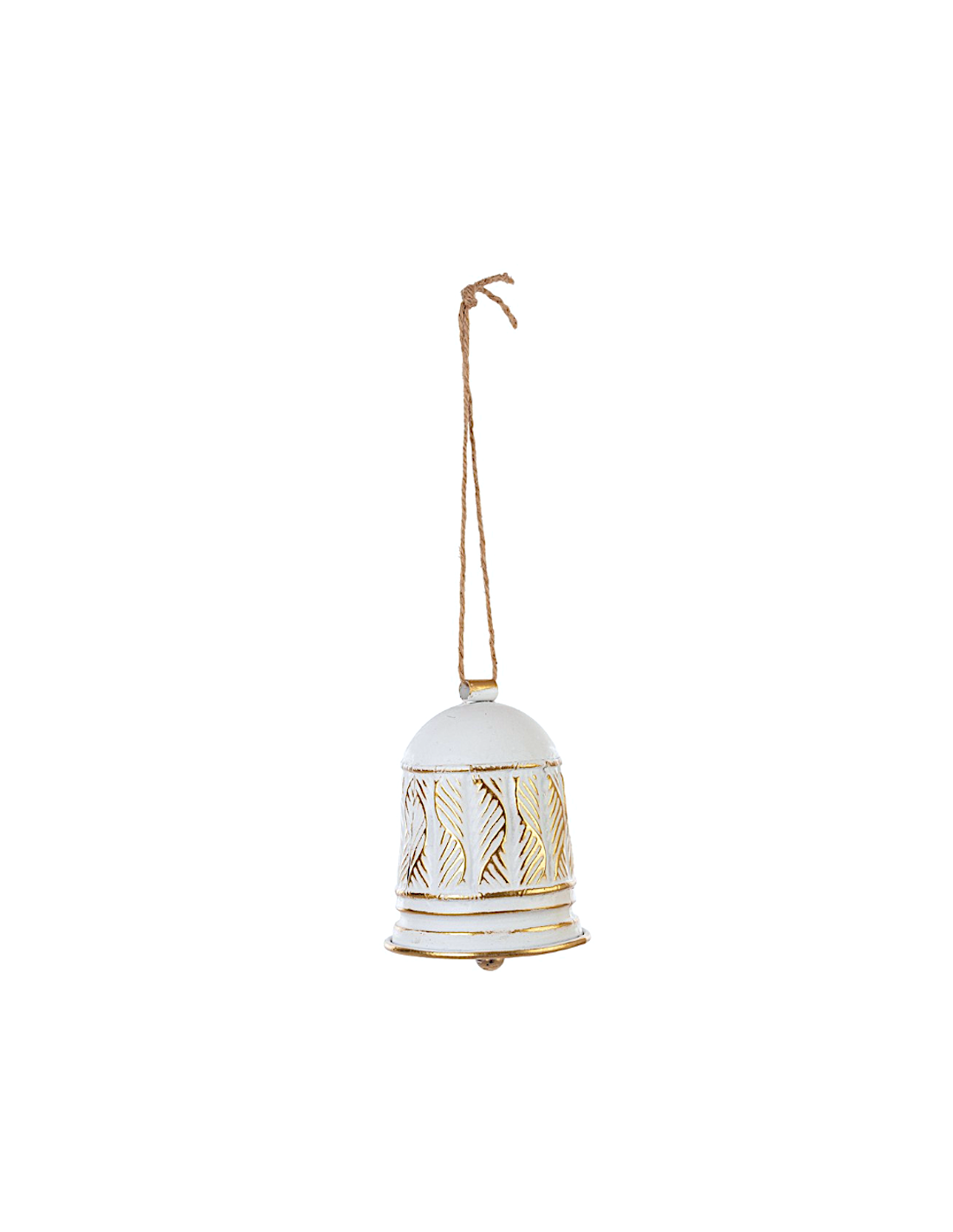 CAMPANA VITTORIA METALLO 14CM BIANCO/ORO