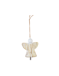 CAMPANA VITTORIA ANGELO METALLO 21CM BIANCO/ORO