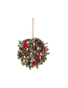 DECORAZIONE SFERICA ELOISE 13,5CM CON BACCA