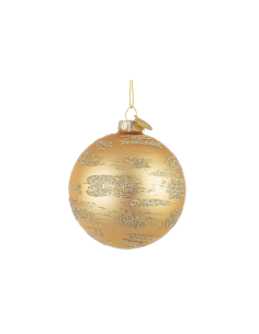 SFERA BRUSH 8CM VETRO CHAMPAGNE