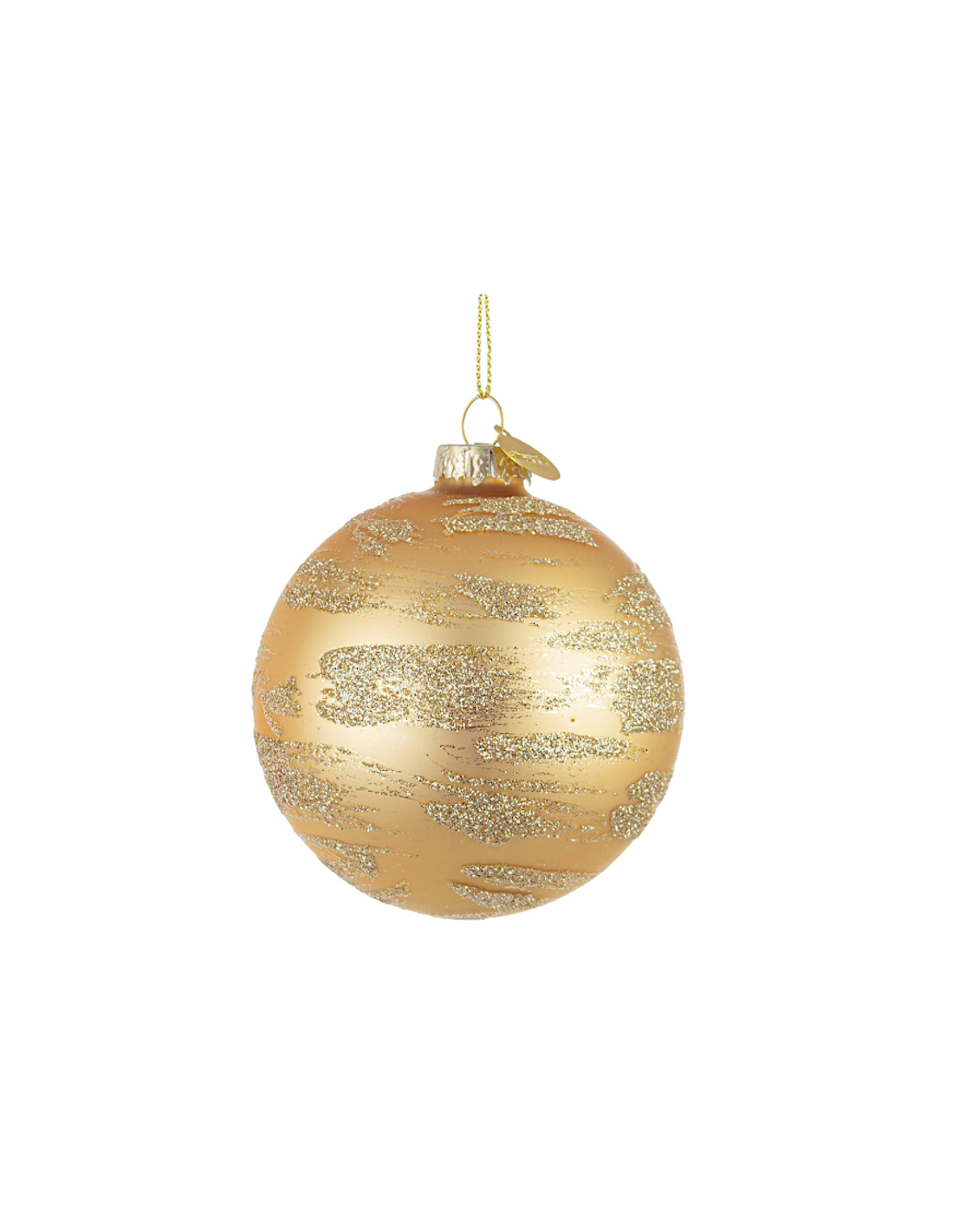 SFERA BRUSH 8CM VETRO CHAMPAGNE