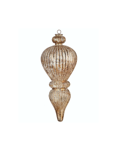 PENDENTE OLIWIA VETRO GOCCIA ORO H51CM