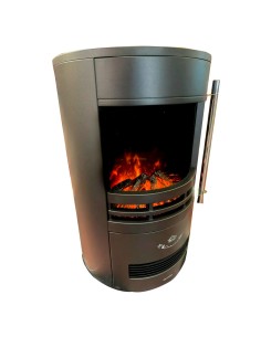 Stufa Elettrica, Camino a Pavimento 2000W, Effetto Fiamma LED Regolabile, Termostato Integrato, Timer, 64,5x41x41 cm