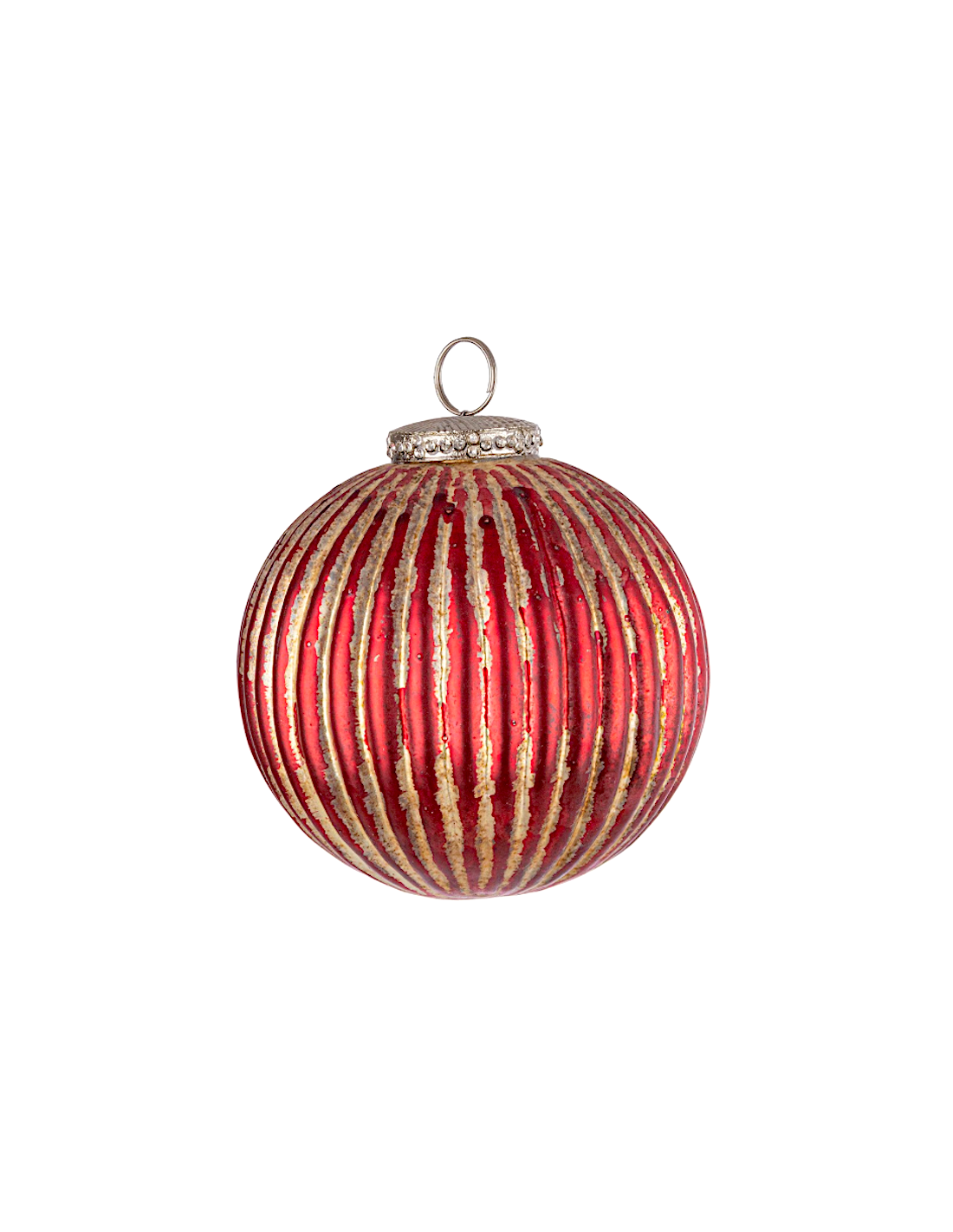 Sfera di Natale Oliwia Vetro 10cm Rosso – La Magia di Natale a casa tua