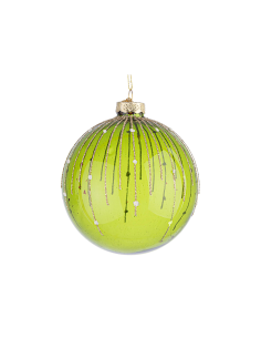Sfera di Natale Sparkle Vetro 10cm Verde – La Magia di Natale a casa tua