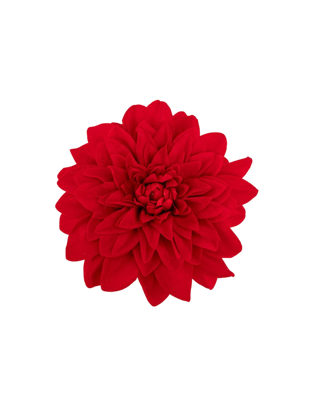 Fiore di Natale Dahlia Rosso 20cm Velluto con Clip – La Magia di Natale a casa tua