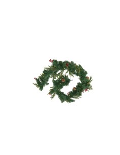 Ghirlanda di Natale Bacche e Pigne 180cm con Luci LED – La Magia di Natale a casa tua