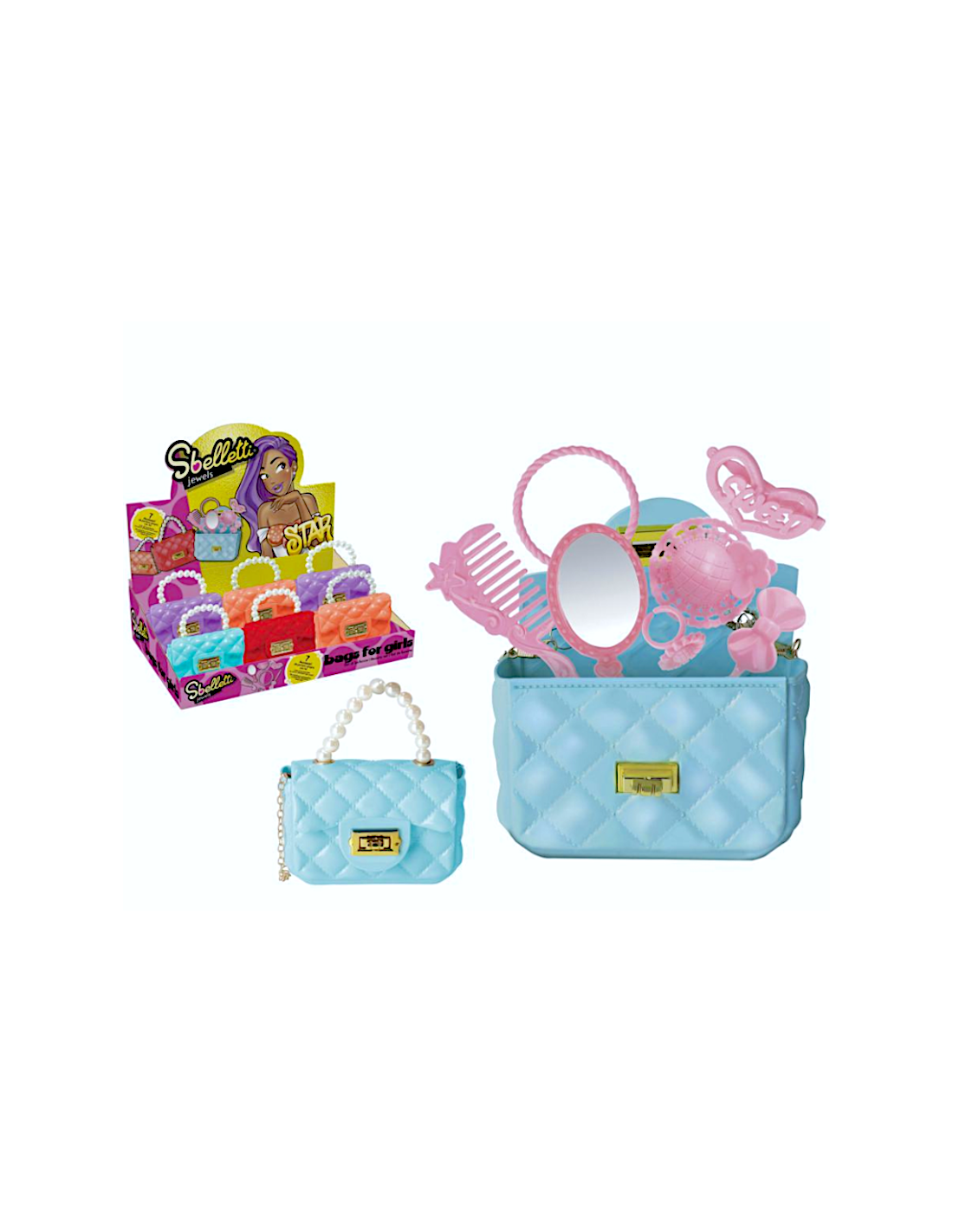 SBELLETTI  BORSETTA CON ACCESSORI ASSORTITO