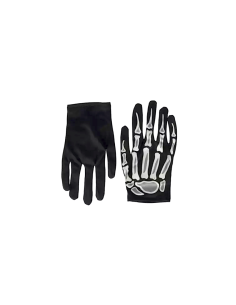 COPPIA GUANTI S7710 SCHELETRO GLOW IN THE DARK