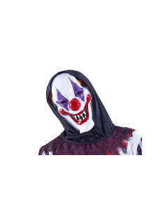 MASCHERA S5136 CLOWN PAZZO CON CAPPUCCIO