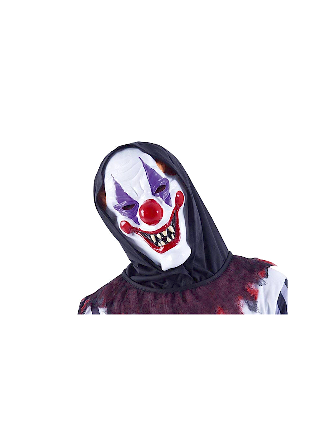 MASCHERA S5136 CLOWN PAZZO CON CAPPUCCIO