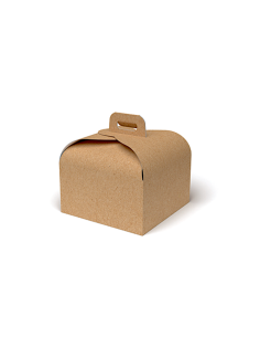 SCATOLA PORTAPANETTONE KRAFT AVANA 22X22X18CM