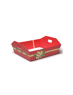 CESTA MEDIA HOLLY JOLLY CON MANICI 34X29X10CM