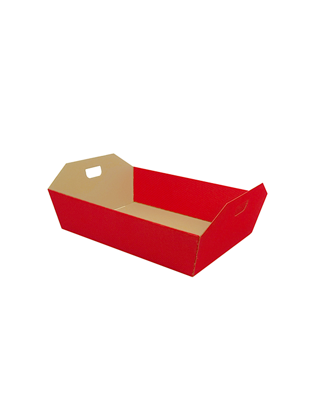 CESTA ONDA GRANDE ROSSA CON MANICI 33X44X15CM
