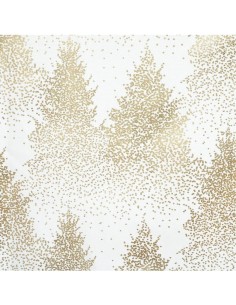 TOVAGLIA 183852 BIANCO/ORO 140X240CM DEC ALBERI su TreG Ingrosso 2