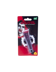 TUBETTO SANGUE FINTO S8761 CON DENTI VAMPIRO