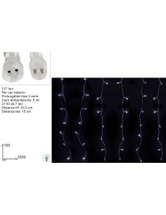 TENDA FLASH 217LED 10X1MT PROLUNGABILE BIANCO FREDDO
