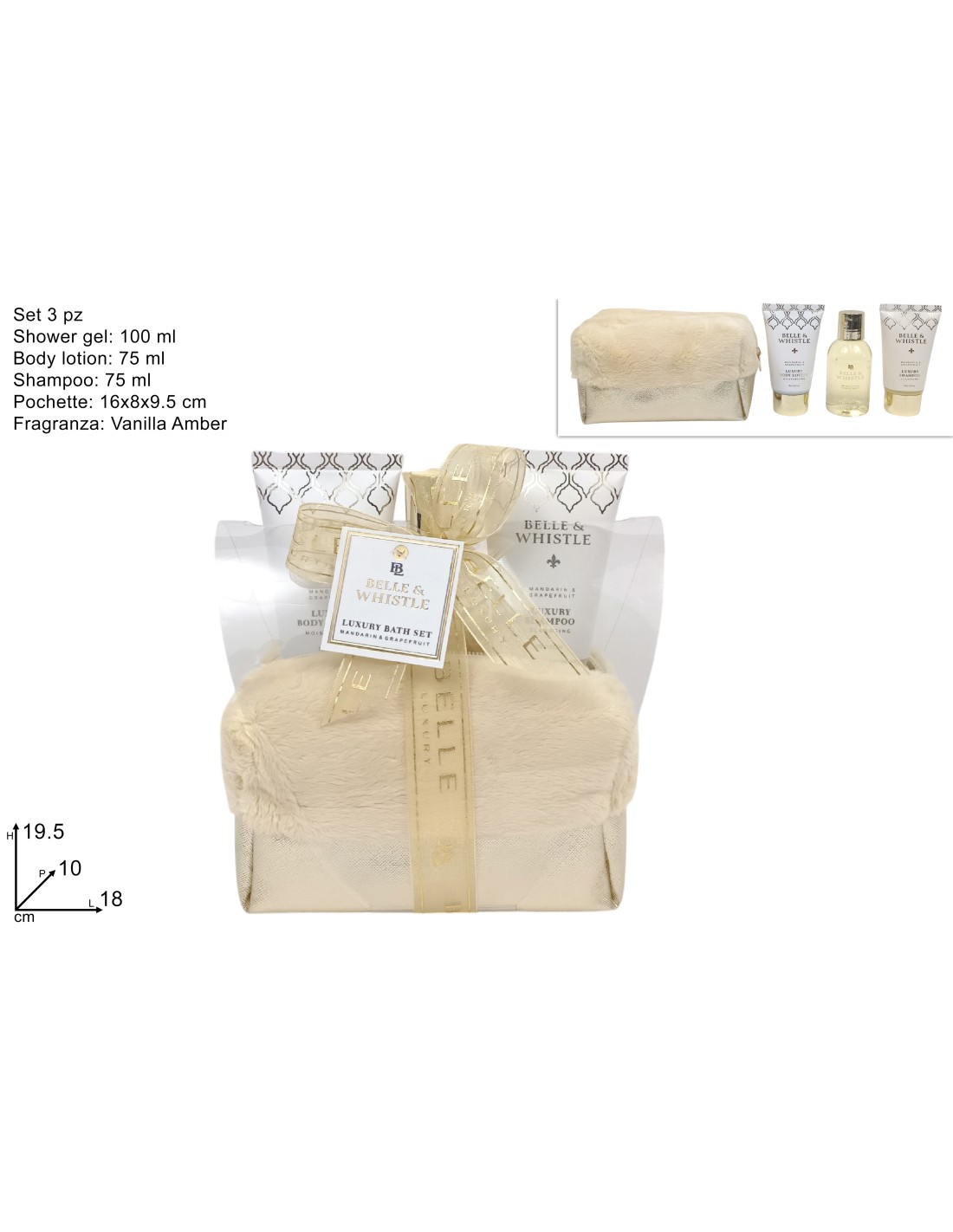 CONFEZIONE REGALO BEAUTY 3PZ LINEA CORPO ORO
