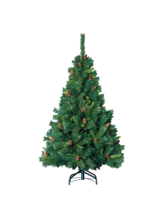 Albero di Natale Royal Majestic 210cm verde, abete artificiale folto diametro 128cm, rami realistici PE e PVC