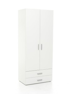 ARMADIO LONDON BIANCO 2ANTE+2CASSETTI