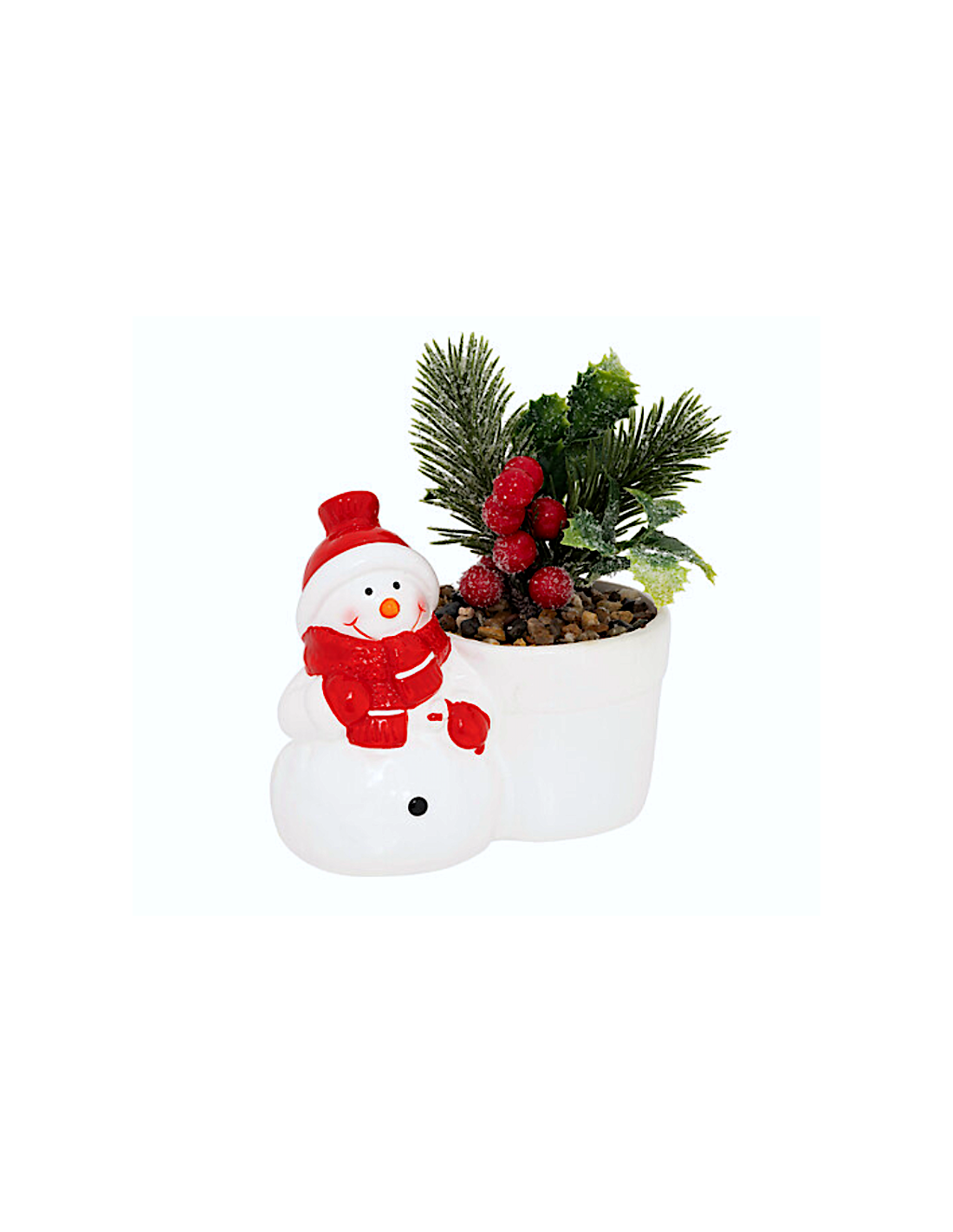 PIANTA IN VASO NATALIZIO ASSORTITO H13CM CERAMICA